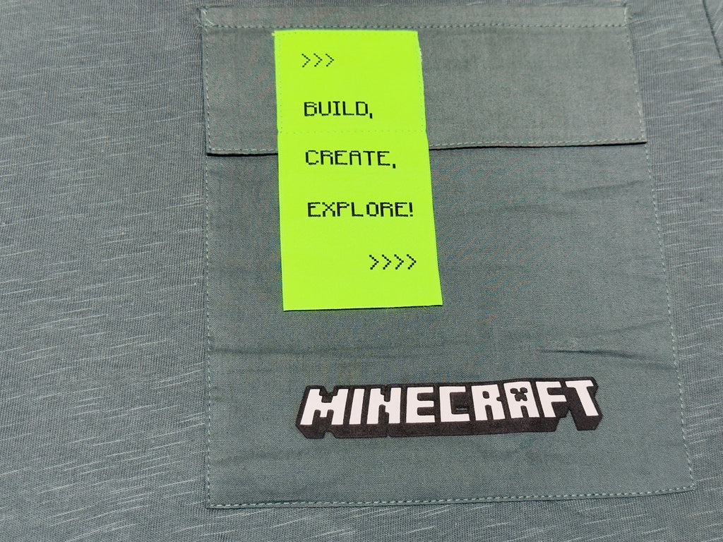 Boys Minecraft Pocket T-Shirt – Build, Create, Explore!