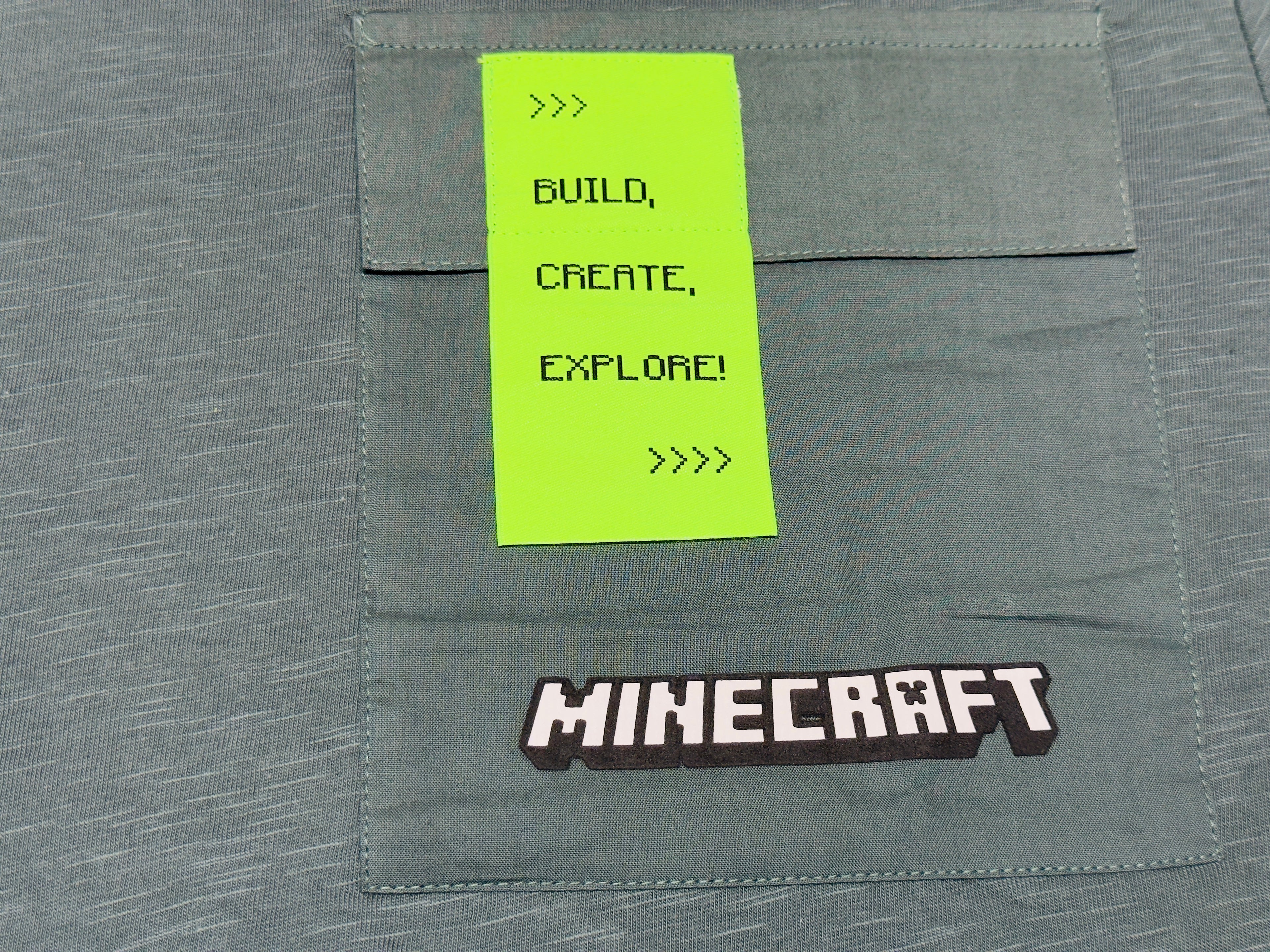 Boys Minecraft Pocket T-Shirt – Build, Create, Explore!