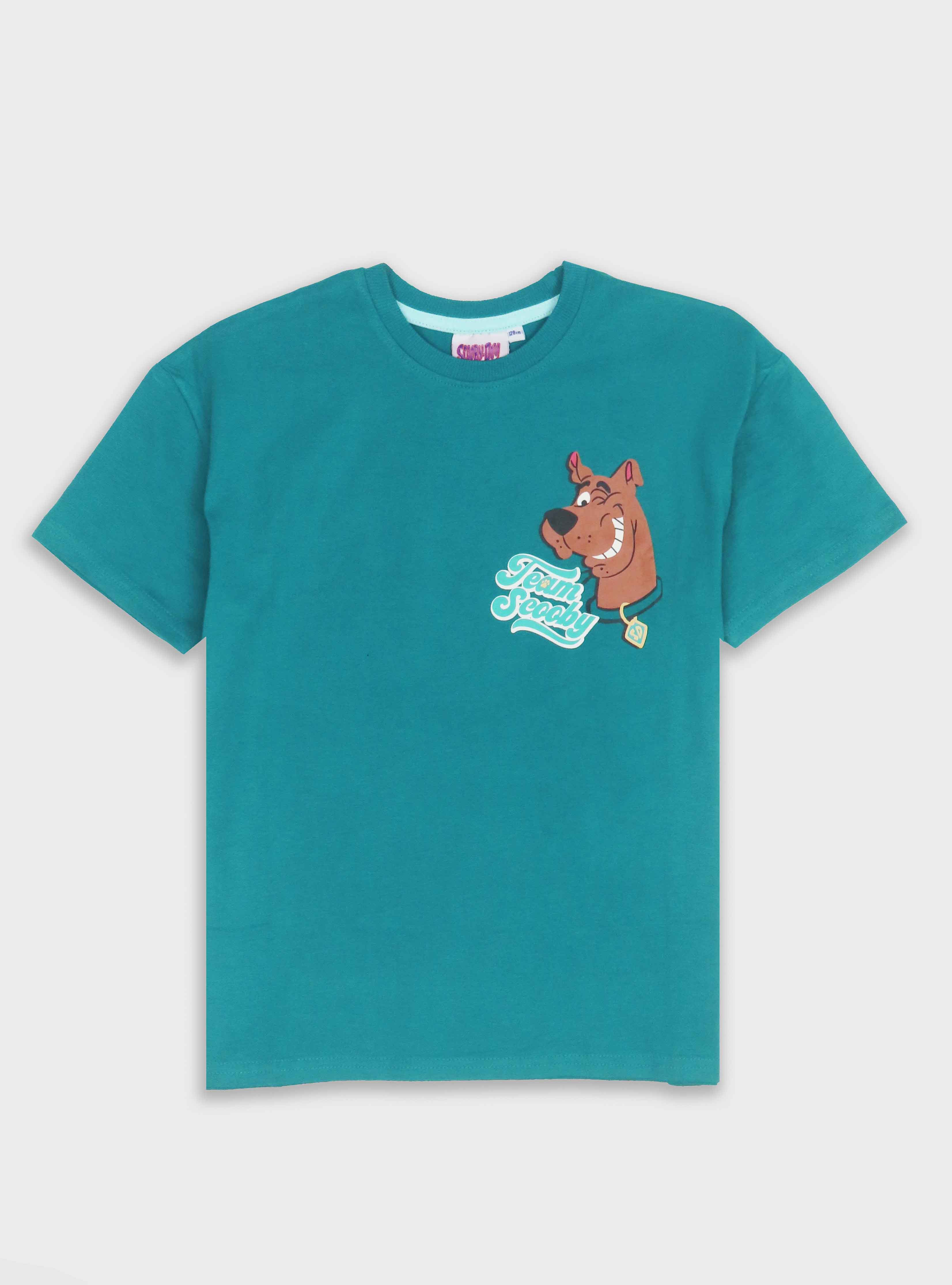🐾 Scooby “Team Scooby” Boys T-Shirt & Jogger Co-ord Set – Teal & Navy