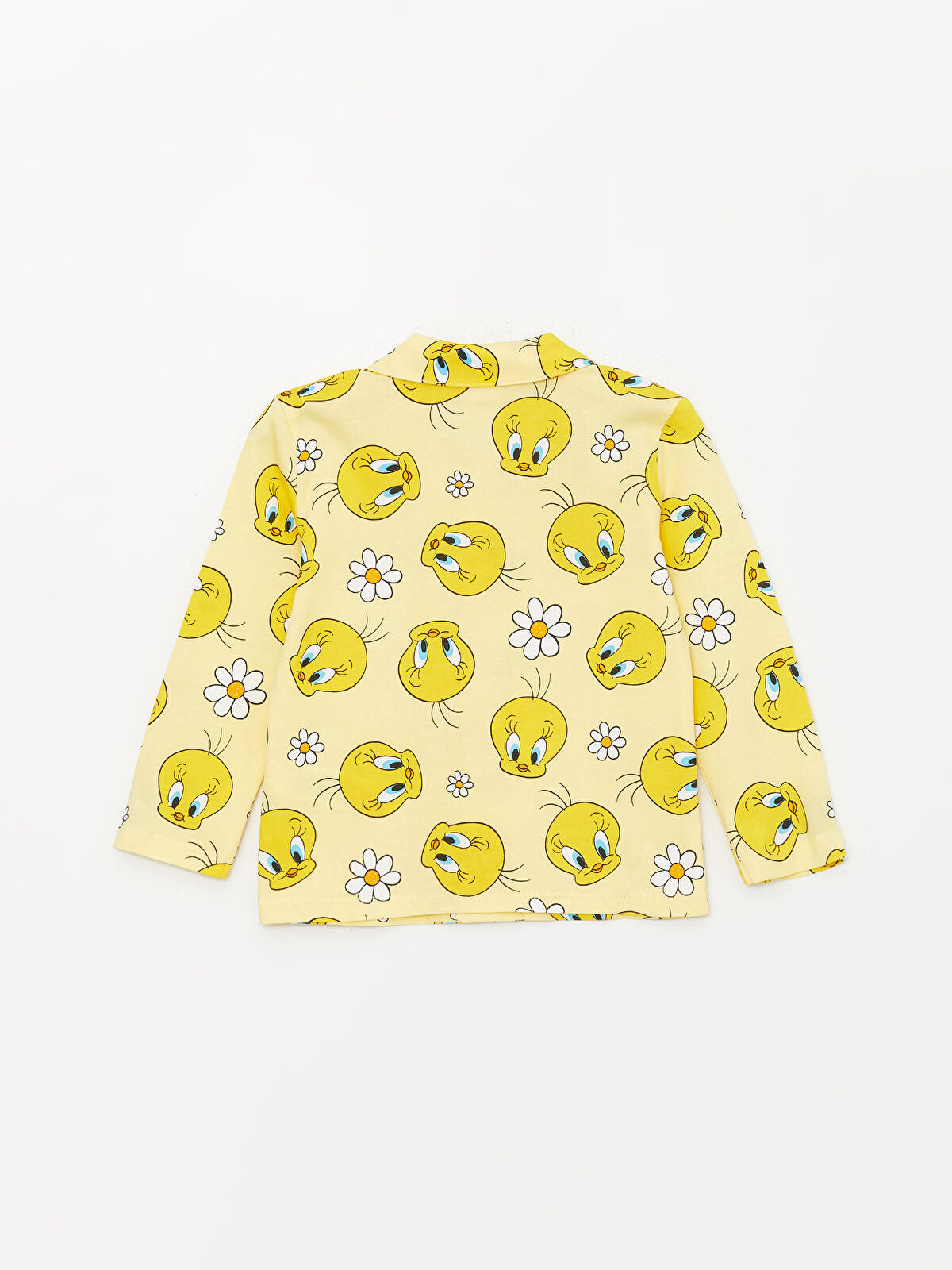 💛 Tweety Print Unisex Night-suit – Yellow (Shirt & Pant)