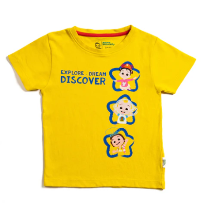 Cocomelon Girls T-Shirt & Skort Set – Bright Yellow & Blue