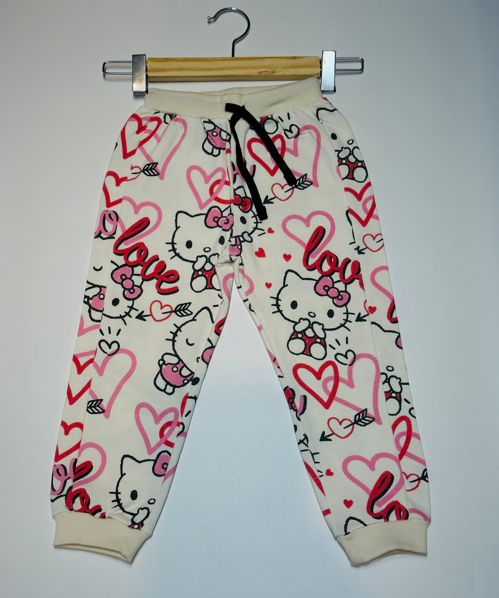 Hello Kitty Love Print Girls Tracksuit Set