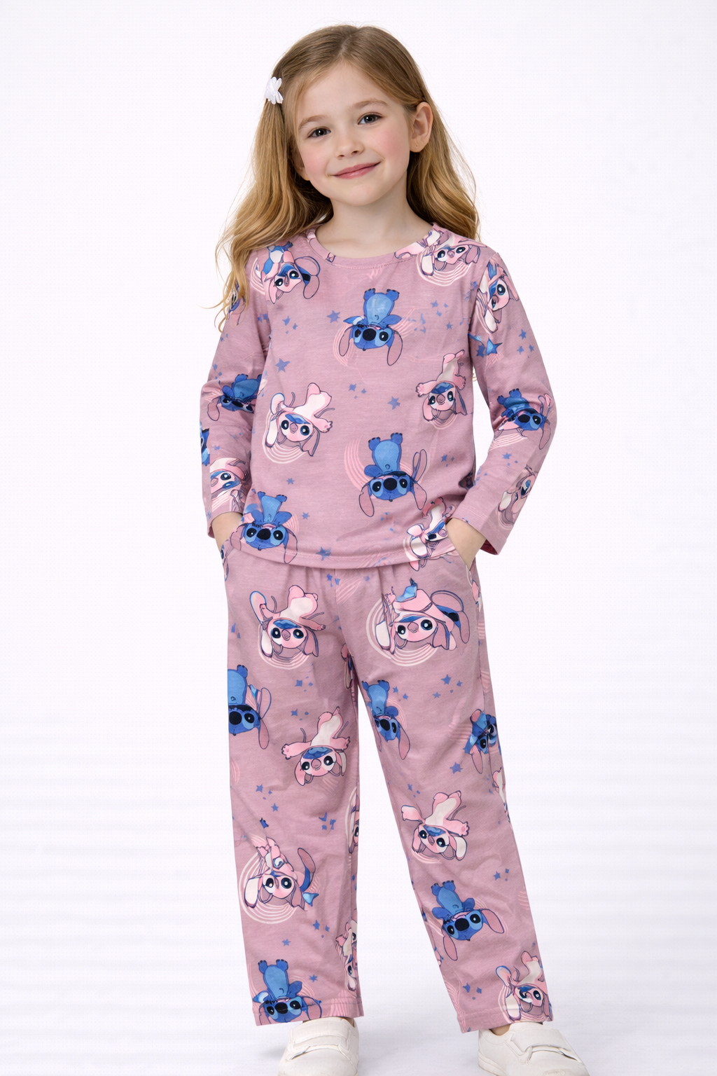 Stitch Print Unisex Night Suit Set