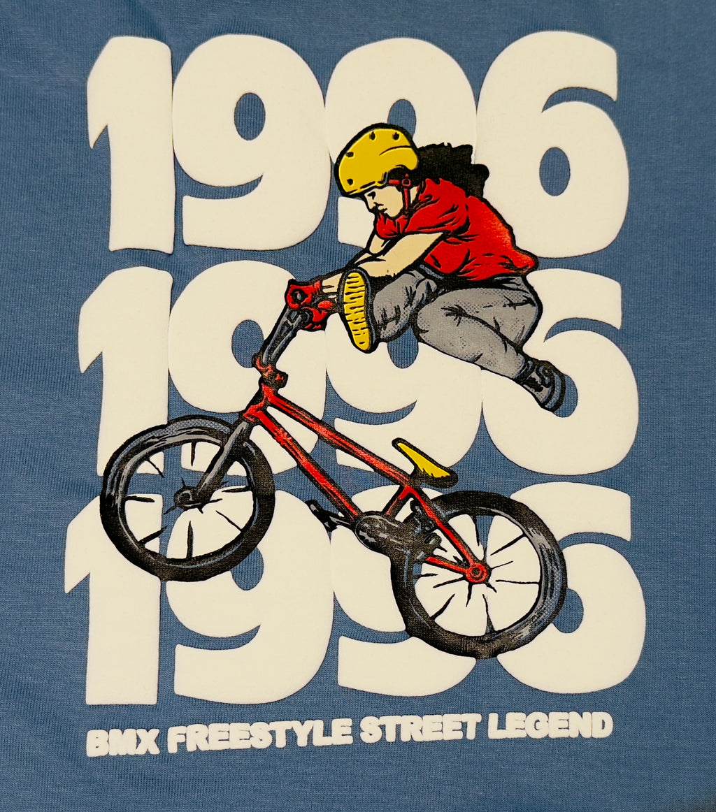 Boys Premium Graphic T-Shirt – Blue (Front & Back Print)