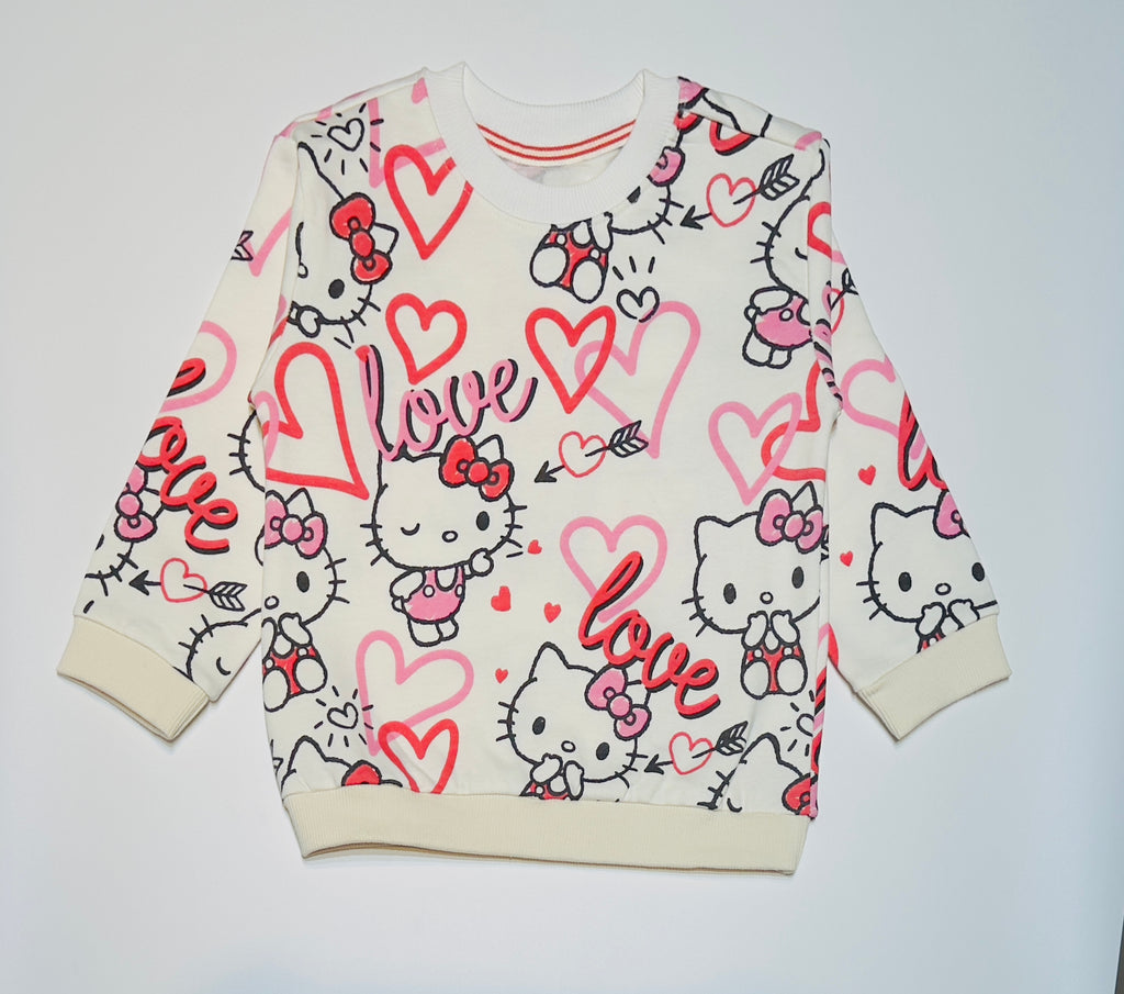 Hello Kitty Love Print Girls Tracksuit Set