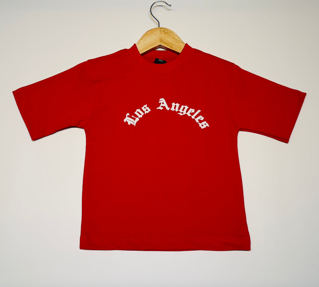 Unisex Premium “Los Angeles” Graphic T-Shirt – Bold Red