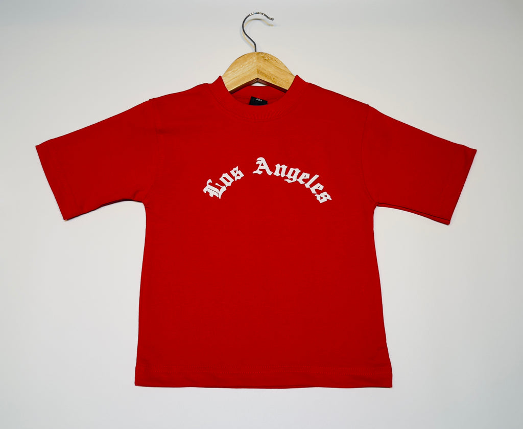 Unisex Premium “Los Angeles” Graphic T-Shirt – Bold Red