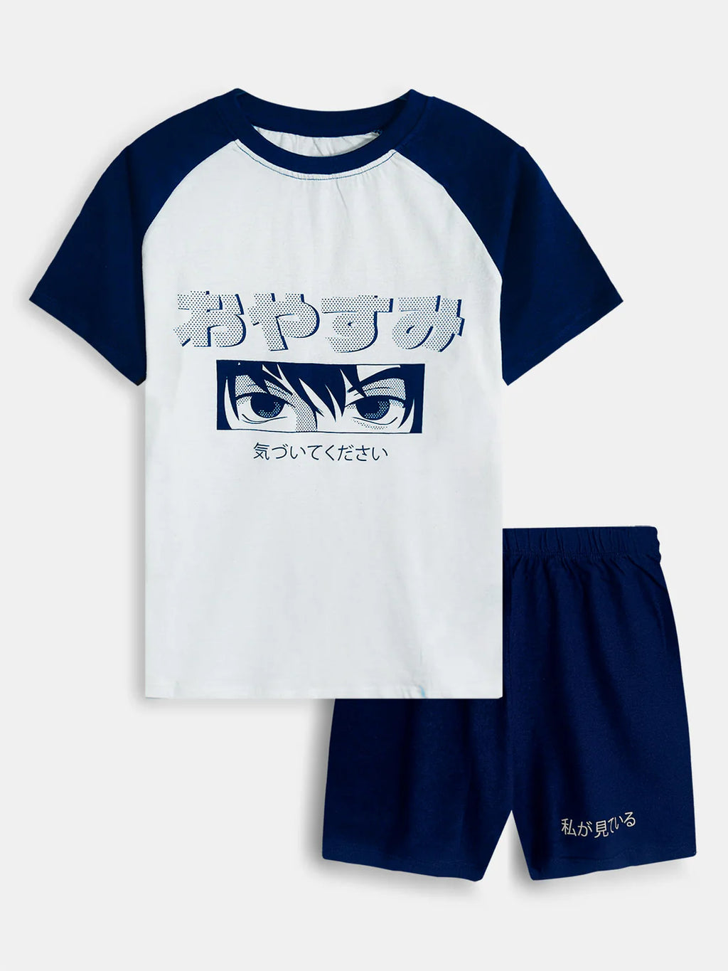 Anime Printed Boys Shorty Set ✨