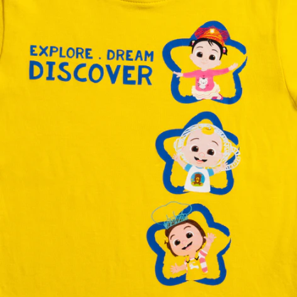 Cocomelon Girls T-Shirt & Skort Set – Bright Yellow & Blue