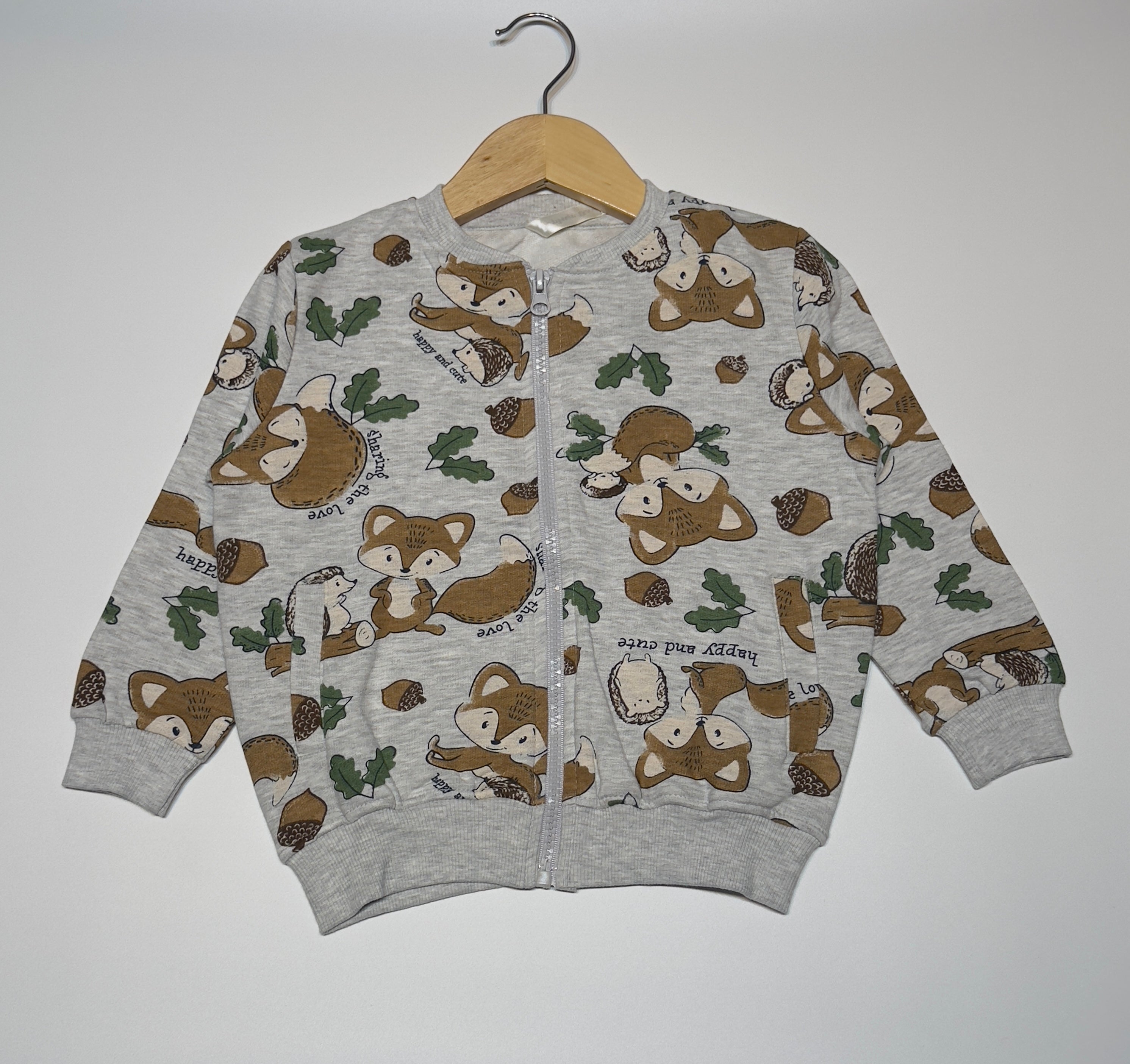 Unisex Bear Print Kids Tracksuit Set
