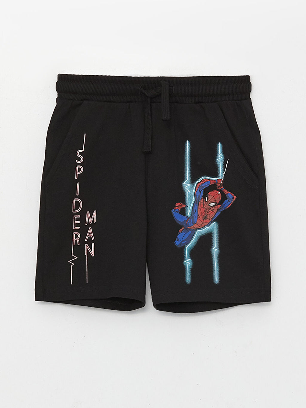 🖤 Spiderman Print Boys Shorts – Black