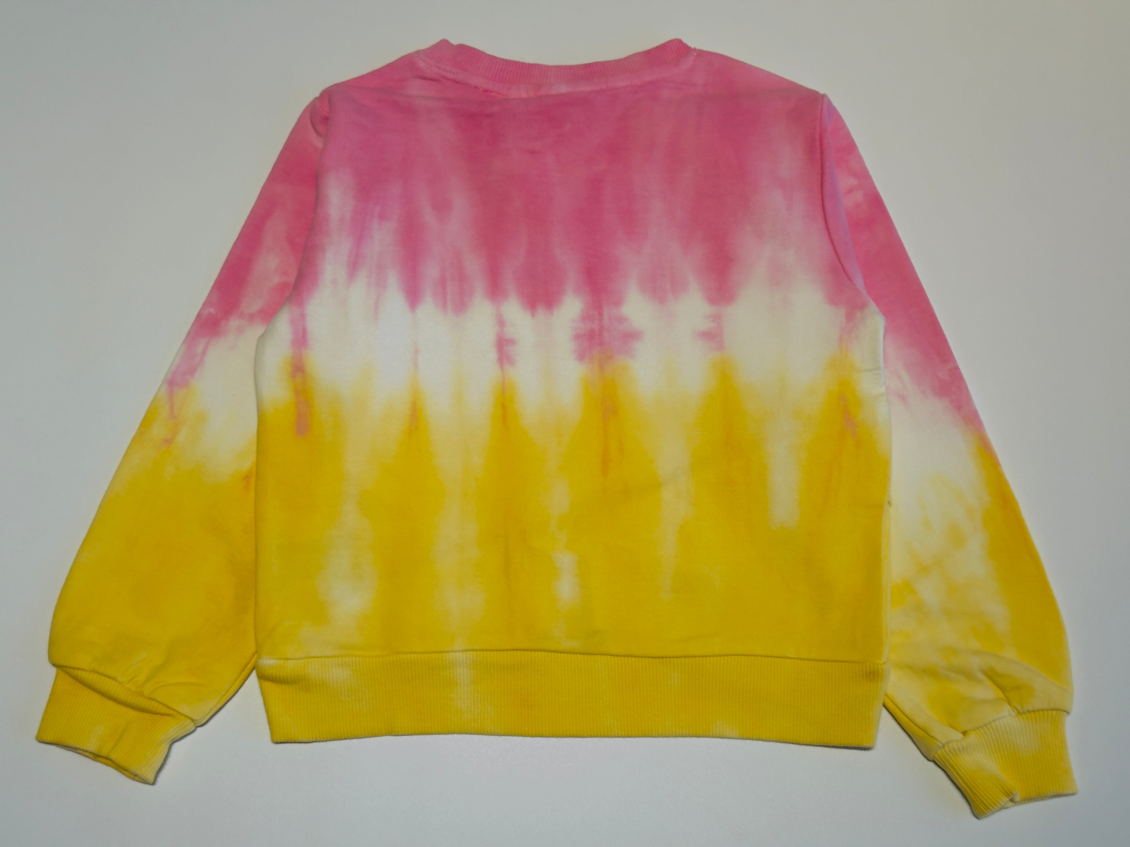 Edmama Pink–Yellow Tie-Dye Girls Sweatshirt
