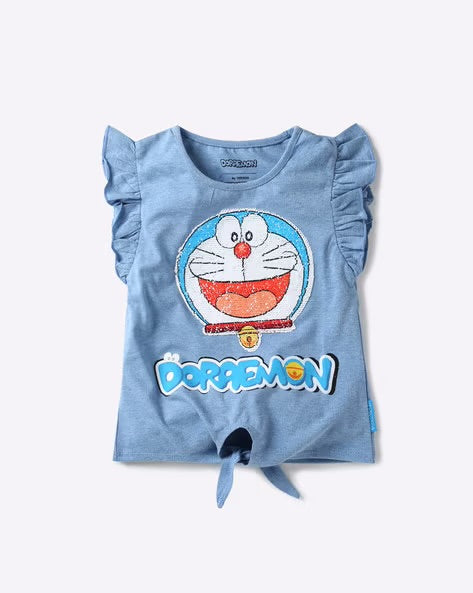Doraemon Girls Sequin Top