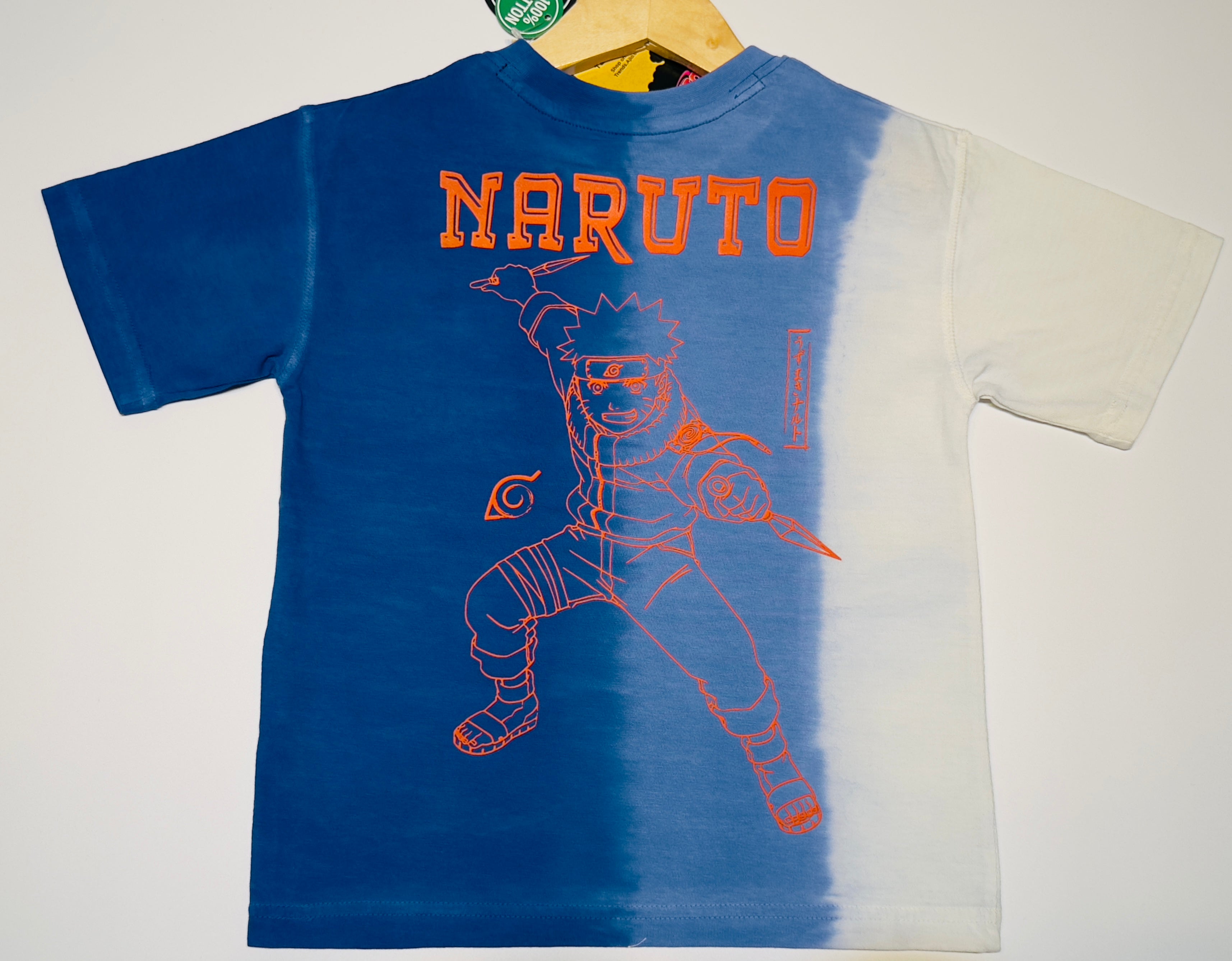 Boys Naruto Uzumaki Half-Dye Kids T-Shirt