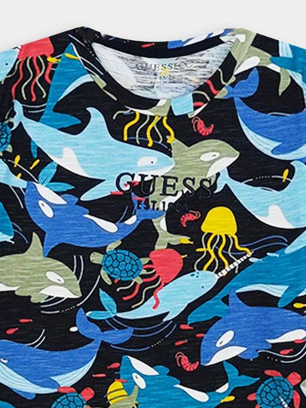 Girls Ocean Print T-Shirt 🌊