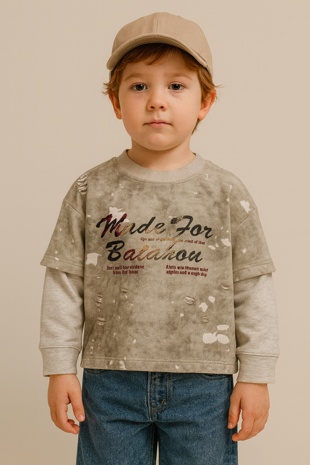 Imported Unisex Graphic Sweatshirt – Trendy Washed Look