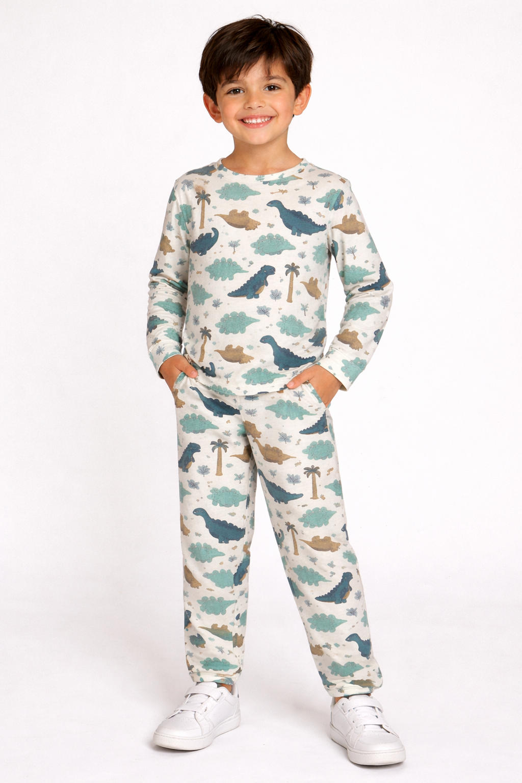 Boys Dinosaur Printed Night Suit Set