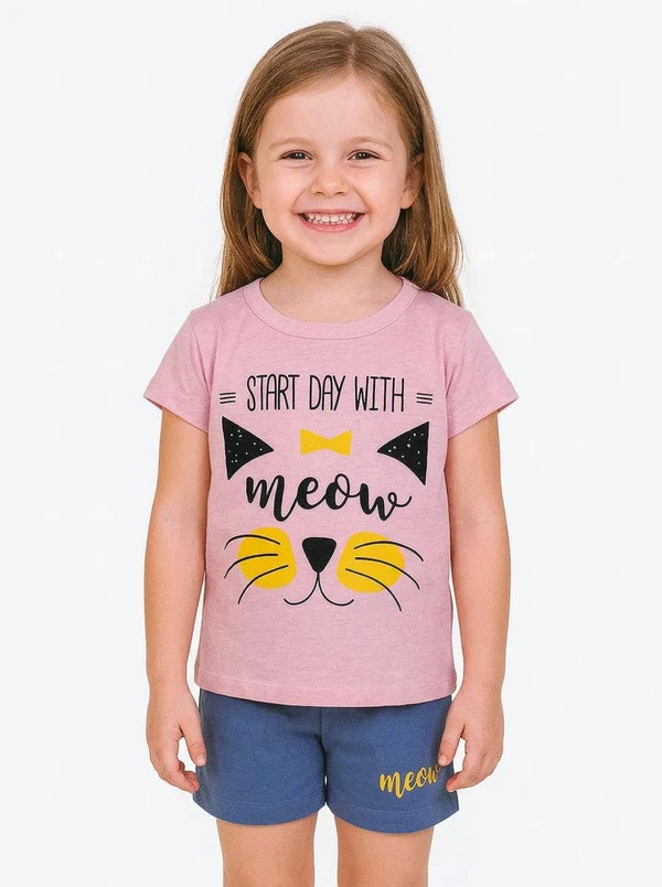 Meow Girls Shorty Set 🐱
