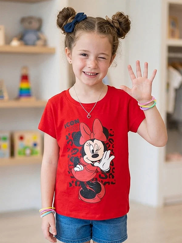 Minnie Mouse Printed Girls T-Shirt ❤️