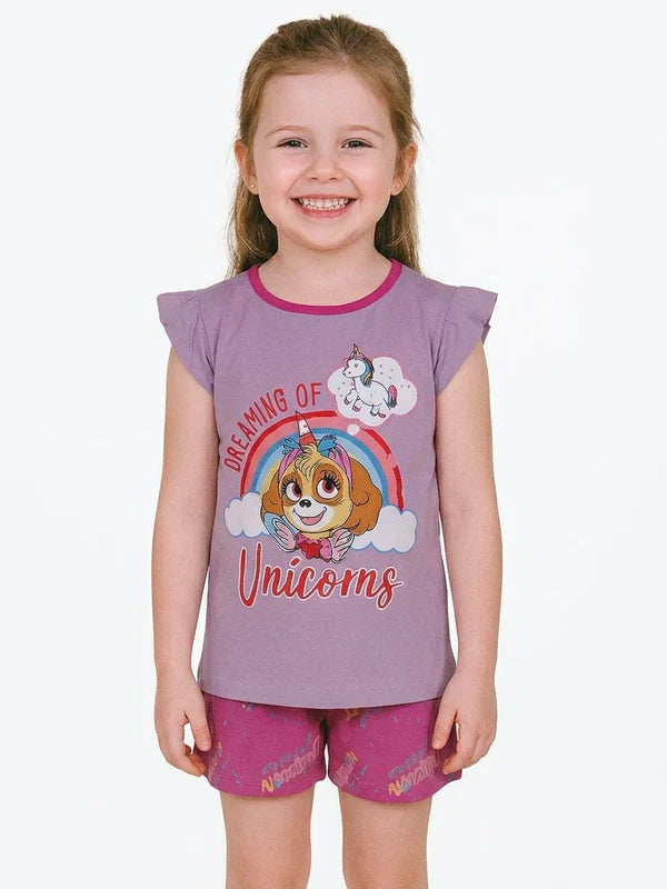 Paw Patrol Unicorns Girls Shorty Set 🦄