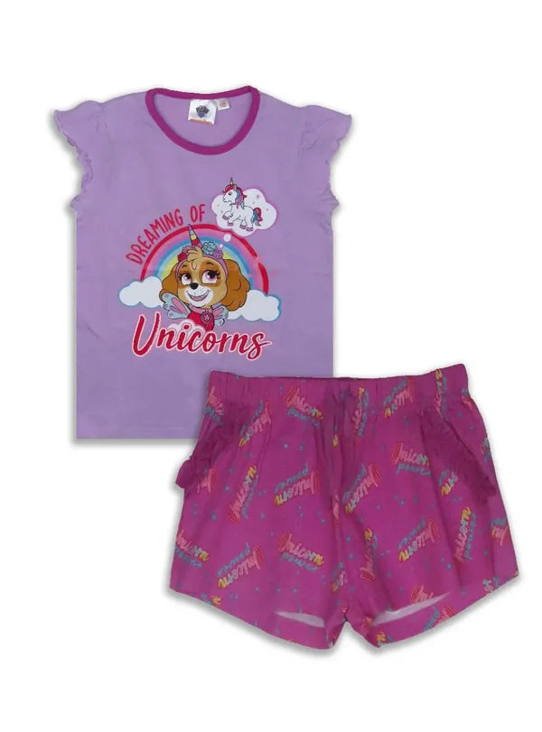 Paw Patrol Unicorns Girls Shorty Set 🦄