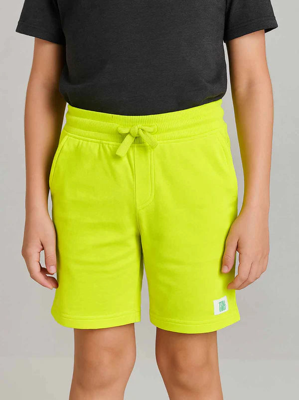 Boys French Terry Shorts – Lemon Green 💚