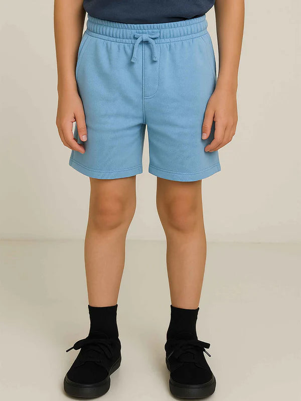 Boys French Terry Shorts – Sky Blue 💙