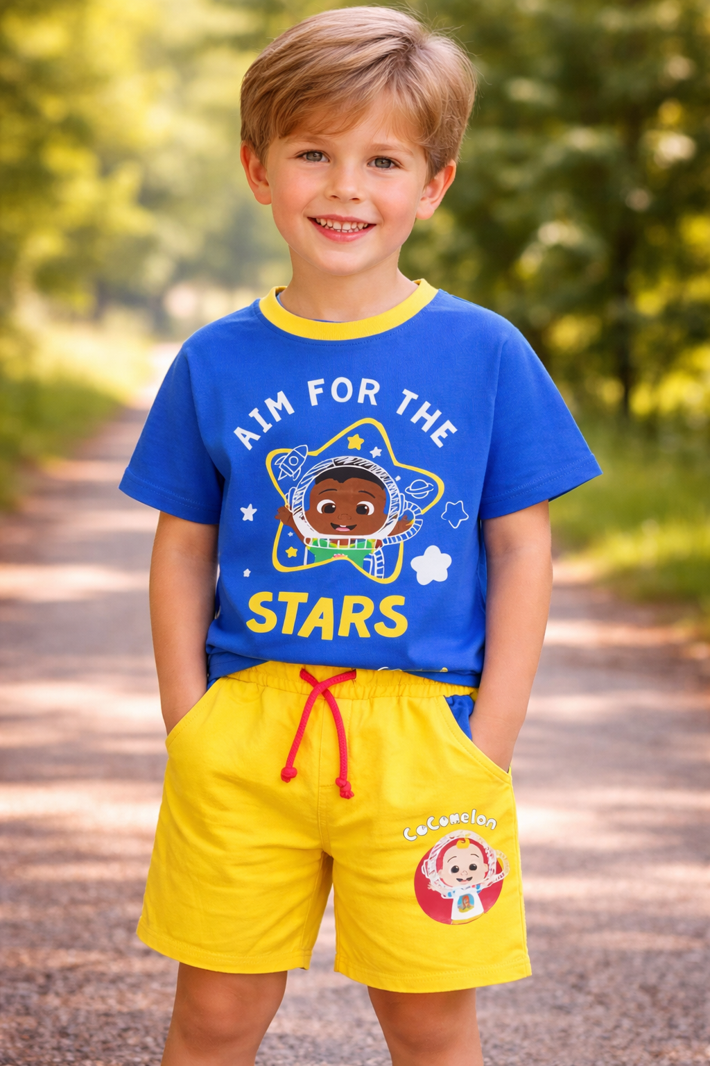 Cocomelon Aim For The Stars Unisex Shorts Set ⭐